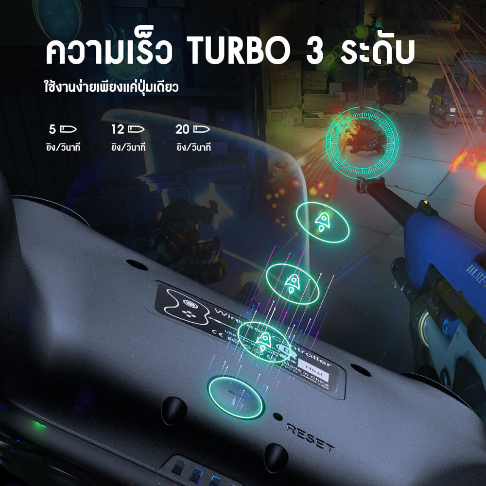 จอยเกมไร้สาย ONIKUMA SA'ME - สีดำ_7